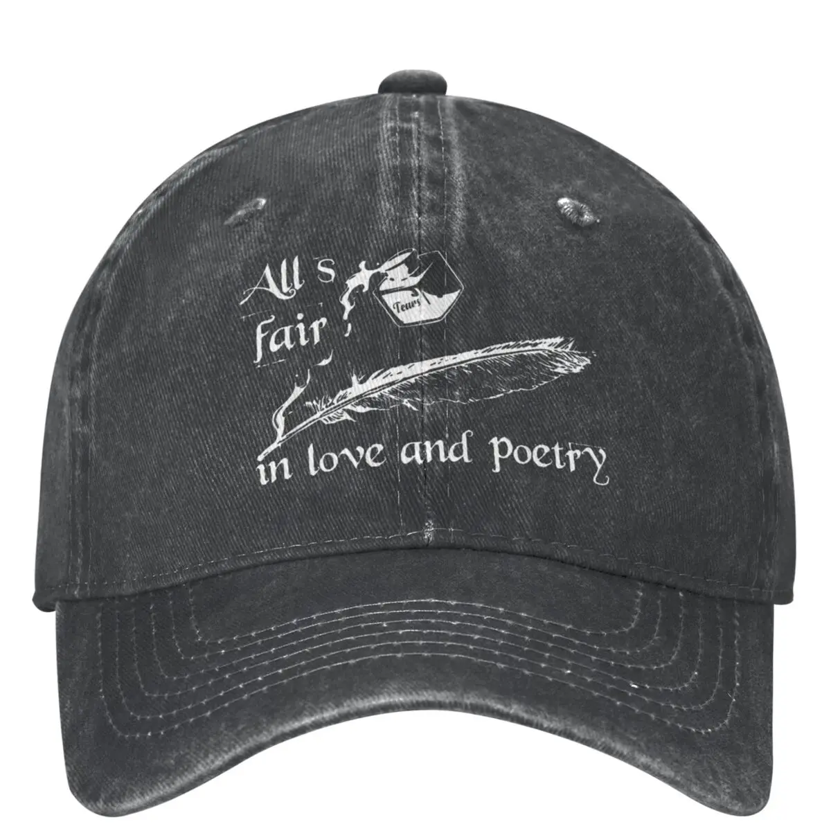 

All's Fair In Love & Poetry Funny Valentines Day Swifts Outfit Men Women Baseball Caps Distressed Denim Hats Cap Vintage Cap