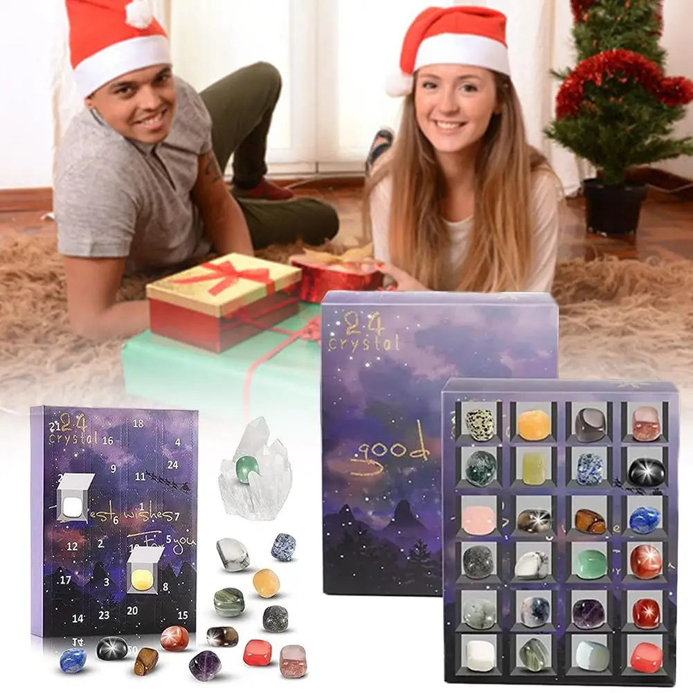 

Christmas Halloween Advent Calendar 24 Days Holiday Countdown Advent Calendars With Rocks Gems Calendar For Party Holiday G F0D2