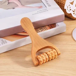 Premium Wooden Deep Tissue Massage Roller Tool - Full Body Relaxation Aid (2 teeth)
