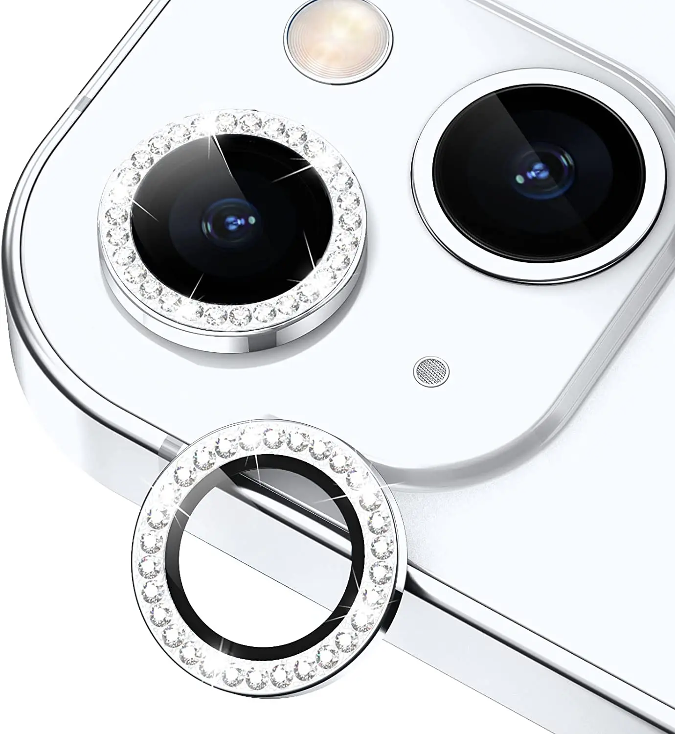 Glitter Diamond Tempered Glass Camera Lens Protector Screen Film