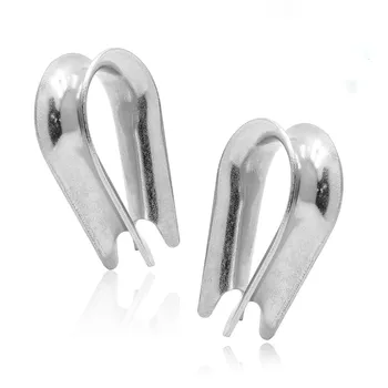 5/10PCS Stainless Steel Thimbles Rigging Clamp M2/M3/M4/M5/M6/M8/M10 Wire Rope Protect Clips Wire Cable Fixed Clip Accessories