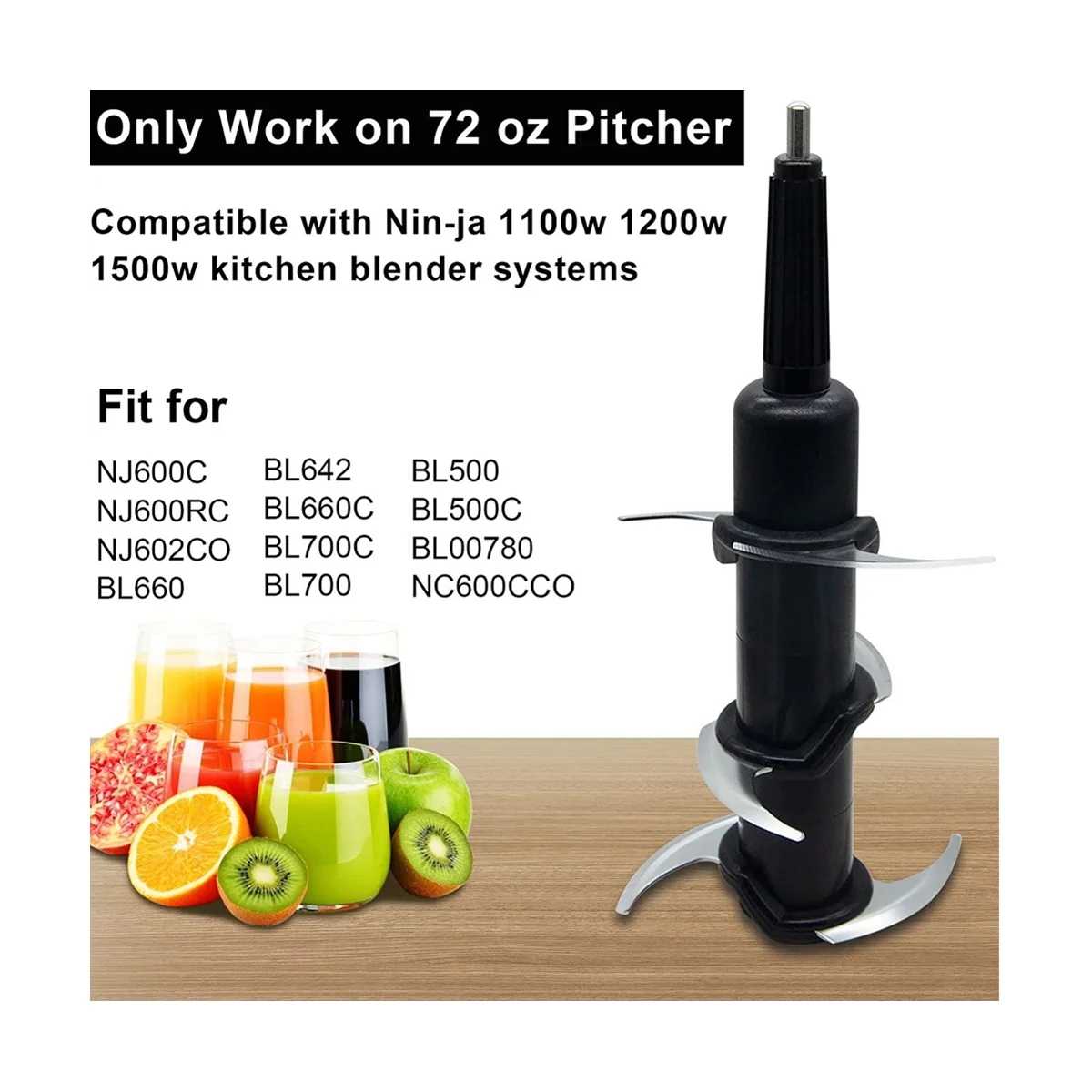 6-Blade For Ninja 72 oz Pitcher Kitchen System 1100W 1200w 1500w,NJ600 BL610  BL740 BL660C BL642 BL700 BL701 BL770 NJ602CO Parts - AliExpress