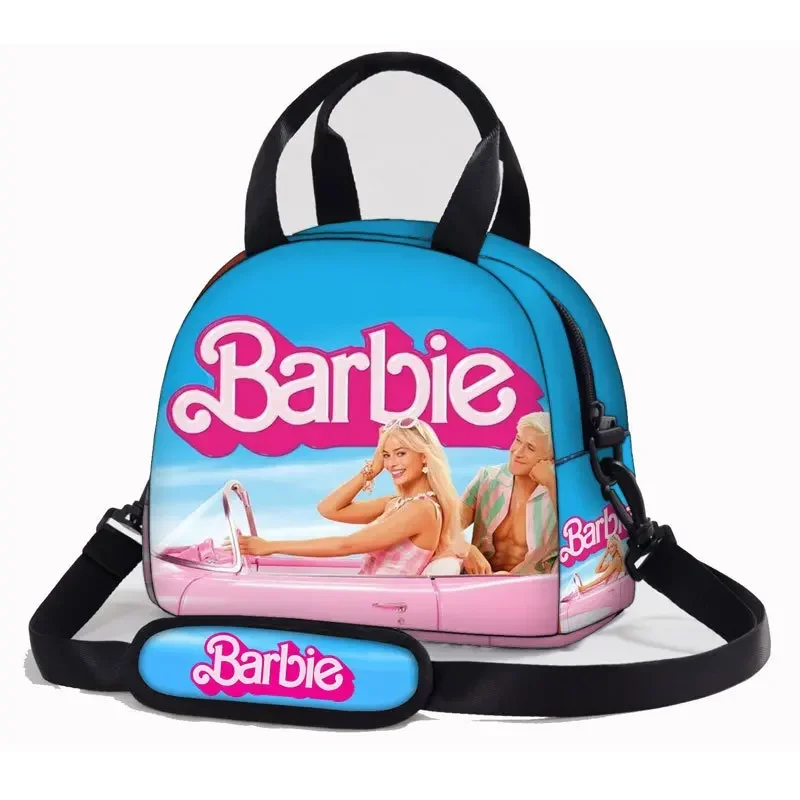 

MINISO Barbie The Movie Peripheral Two-dimensional Children's Shoulder Lunch Bag Portable Cartoon Lunch Diagonal Insulated Bag