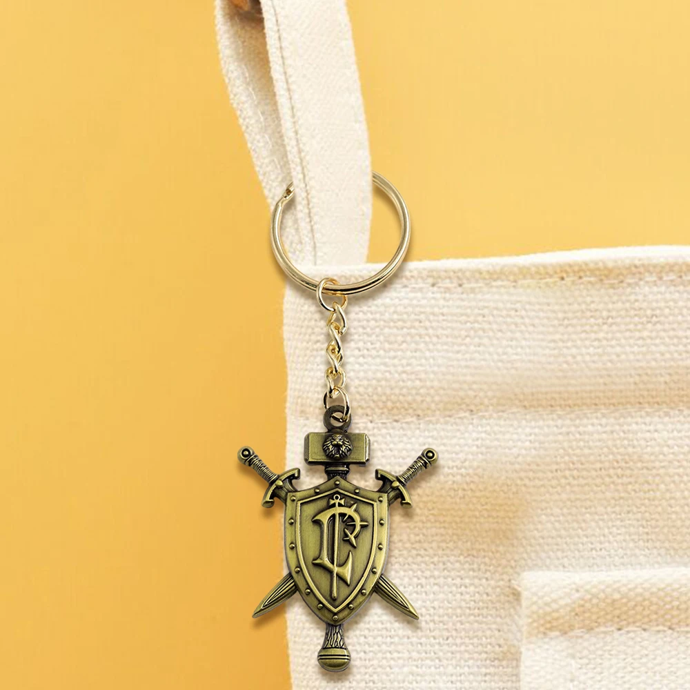 World of Warcraft Keychain Human Alliance Logo Key Ring Retro