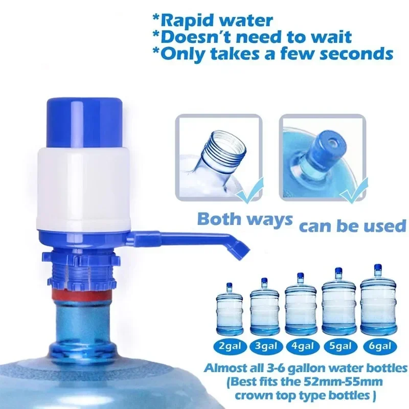 Water Bottles Pump Manual Hand Pressure Drinking Fountain Pressure Pump Water Press Pumps with An Extra Short Tube Food Grade water pump water bottle pump
