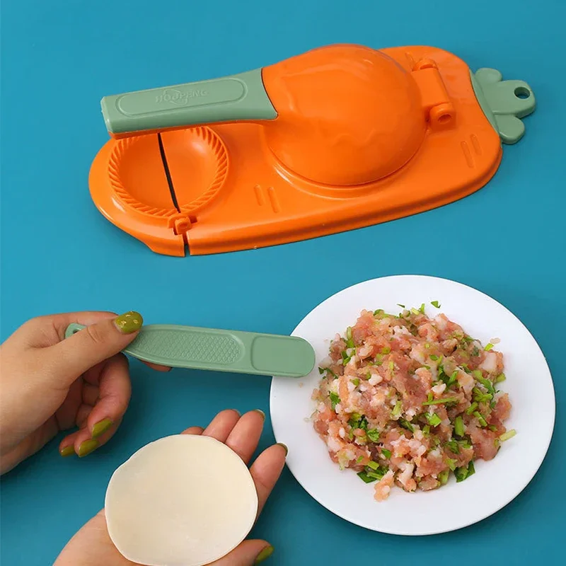 Herramienta Manual de prensado de masa para hacer Dumplings, molde de plástico para hacer Dumplings, artefacto para la piel, prensa de masa, accesorios de cocina