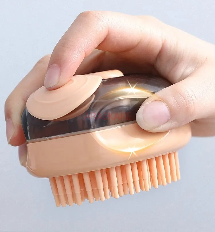 Pet shower brush, silicone shower brush for cats and dogs, specific brush tools for dogs, scrubbing and cleaning products