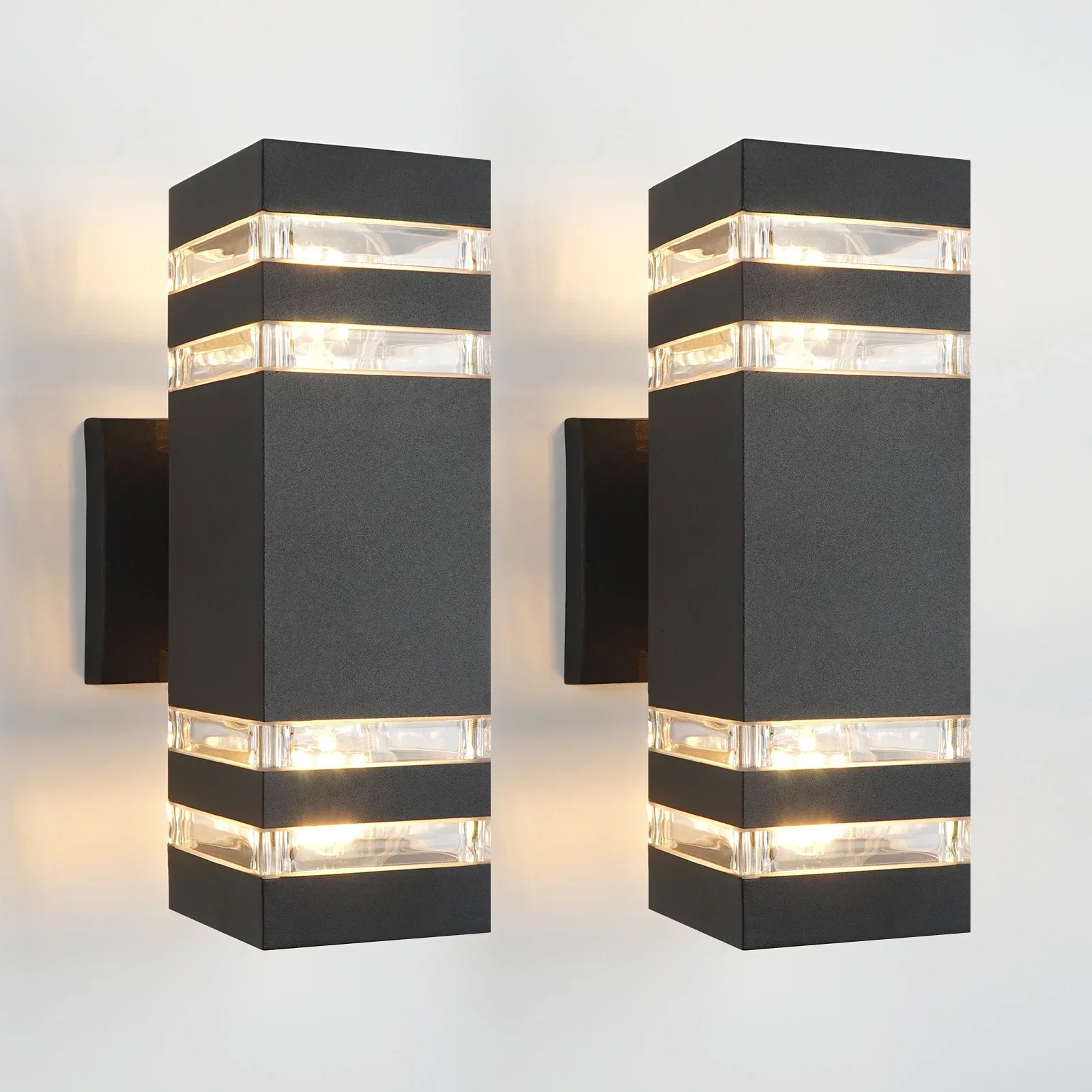 2PCS-Outdoor-Led-Wall-Light-Waterproof-Aluminium-E27-Up-Down-Wall-Lamp ...