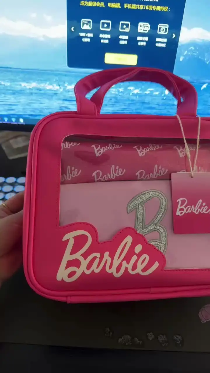 Miniso Barbie Storage Bag Three-Piece Set Travel Business