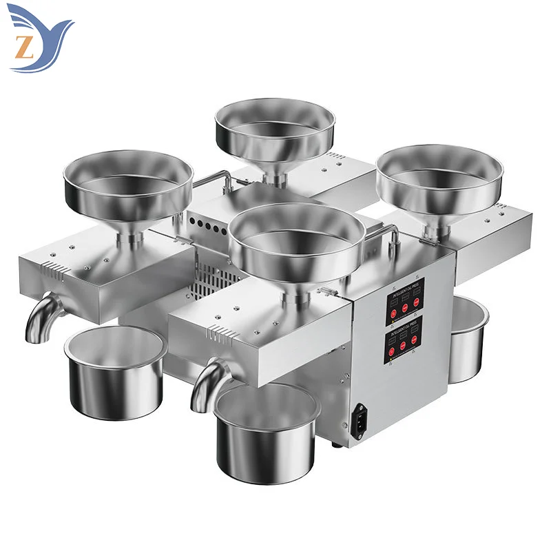 Oil Press Machine B04 Four-in-one Stainless Steel Commercial Kitchen Seeds Sunflower Sesame Coconut Peanut Bean Extraction Maker 4