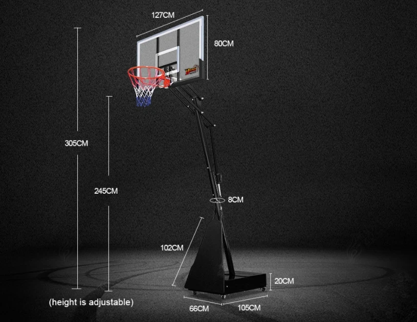 Tabela de Basquete Móvel Portátil 50" Profissional - Oportunidade! - Imagem 2