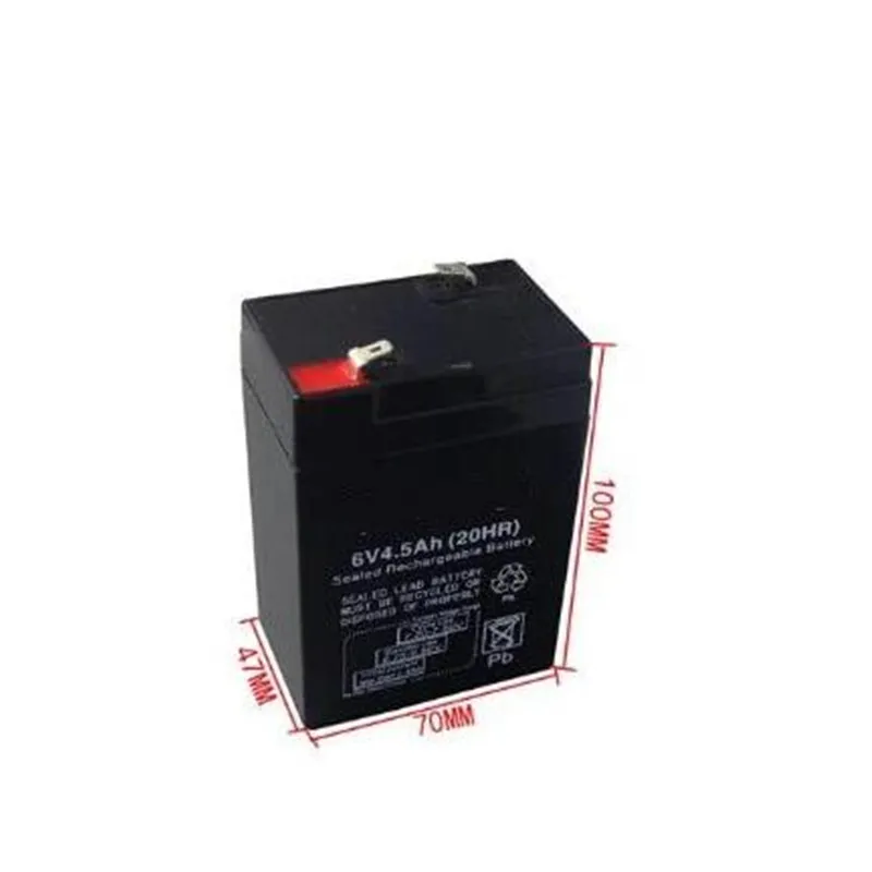 Free Shipping 6v 4.5ah Lead Acid Battery Rechargeable Battery Emergency