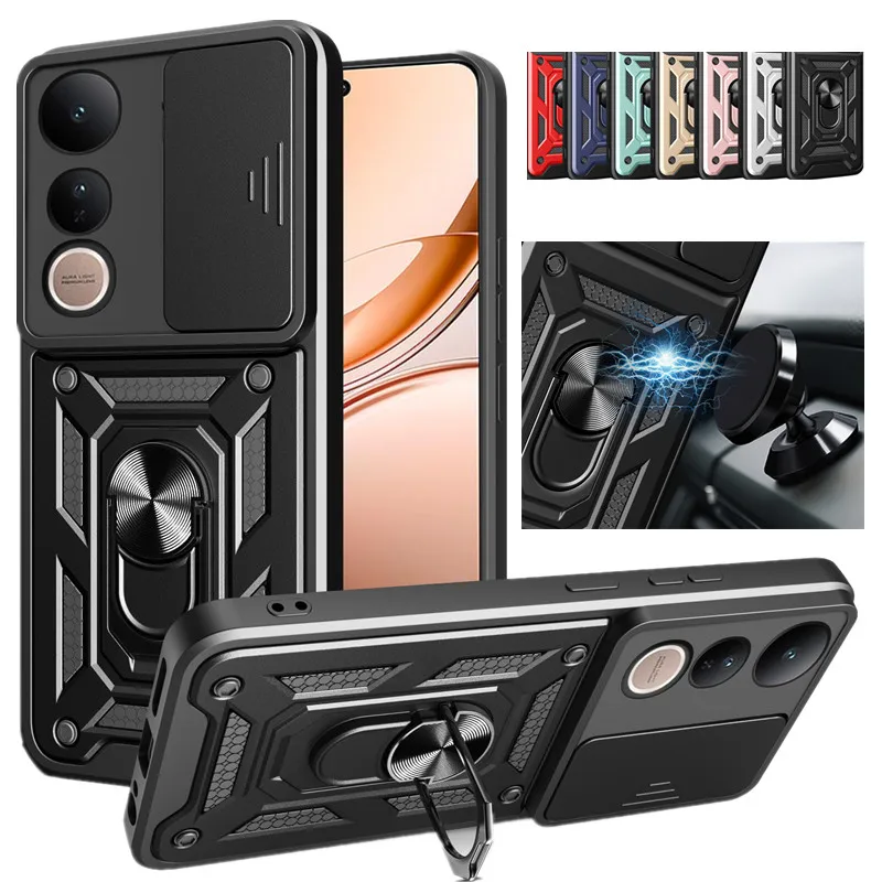 Enhanced Armor Case with Lens Protection and Magnetic Ring Holder
