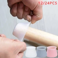 12/24 PCS Chair Foot Cover Furniture Chair Legs Silicone Cap Pads Protective Table Leg Covers Floor Protector Hardware Home 1