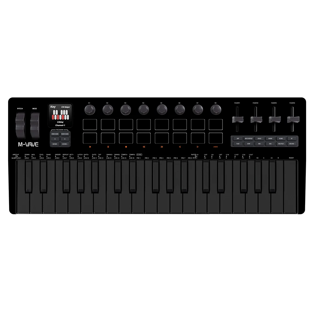 M-VAVE SMK-37 Pro New Wireless MIDI Keyboard All-in-One Synth