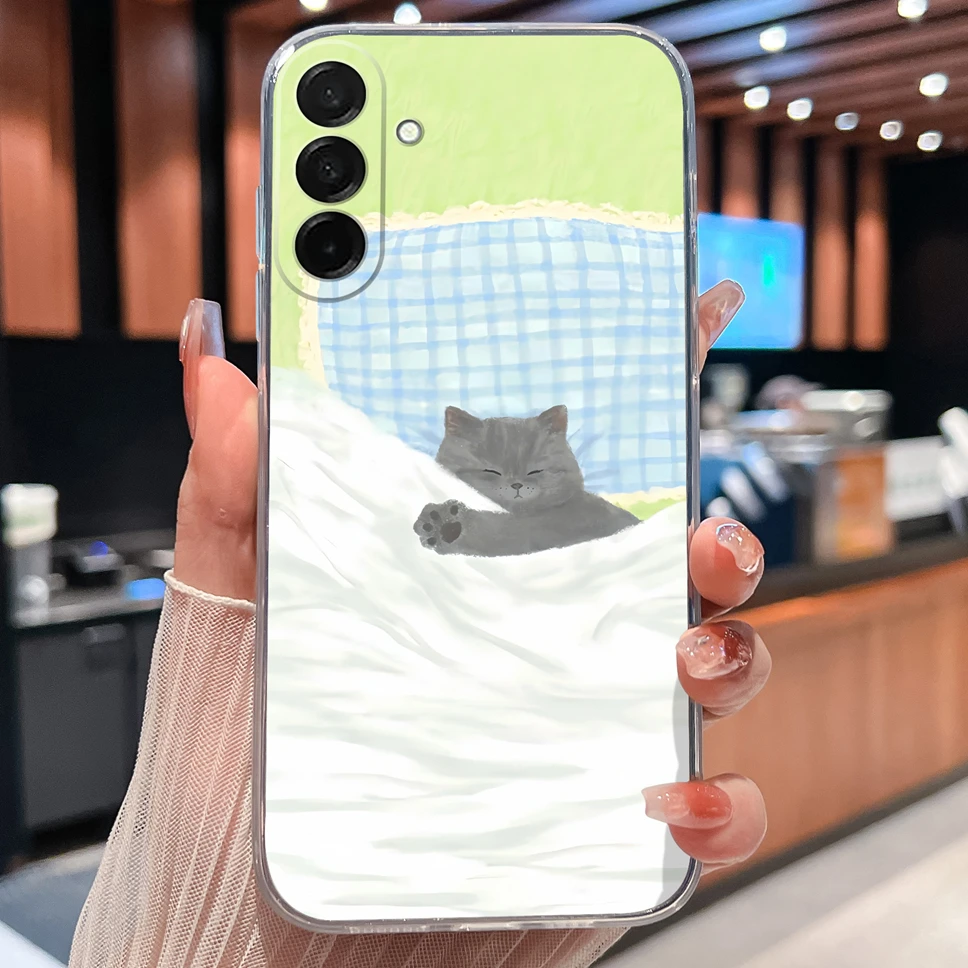 Pretty Macaron Cartoon Clear Soft TPU Silicone Shockproof Phone Case