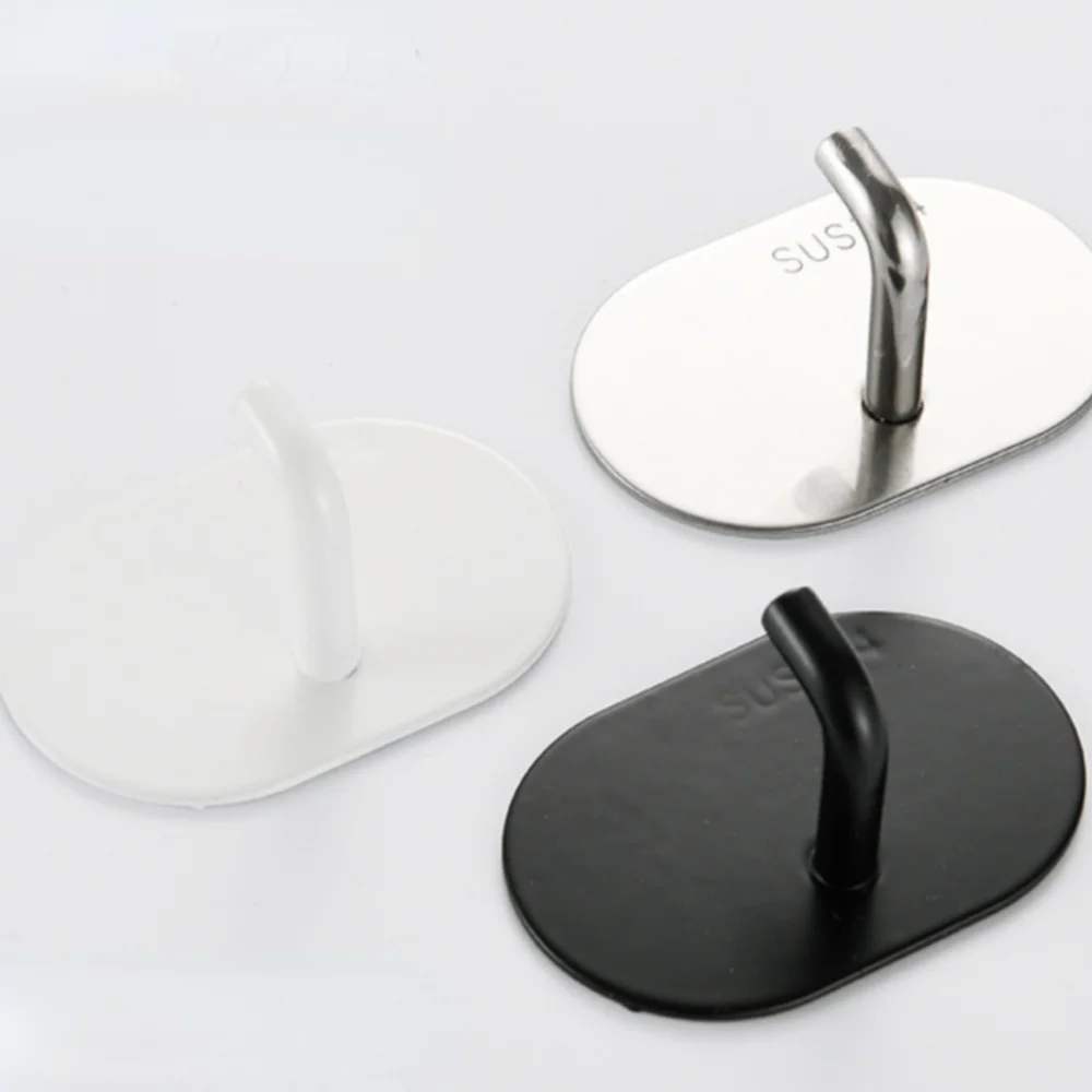 304 Stainless Steel Hook Viscose Door Nail-free Round Seamless Wall Hanging Clothes Hanger wall mount hooks