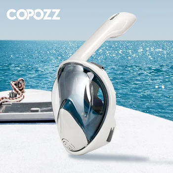 COPOZZ Full Face Scuba Diving Mask Anti Fog Goggles With Camera Mount Underwater Wide View Snorkel Swimming Mask For Adult Youth 1