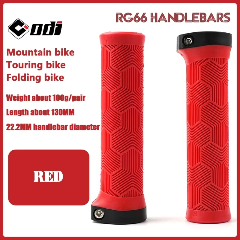 Vibrant Ergonomic MTB Handlebar Grips - Multicolor Rubber Bicycle Grips