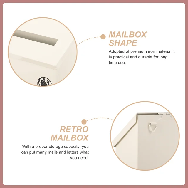Mail Box Kert American Style Vintage Office Dekoráció Hozzászólás Otthon Kültéri Vas Javaslat Levél - Image 6