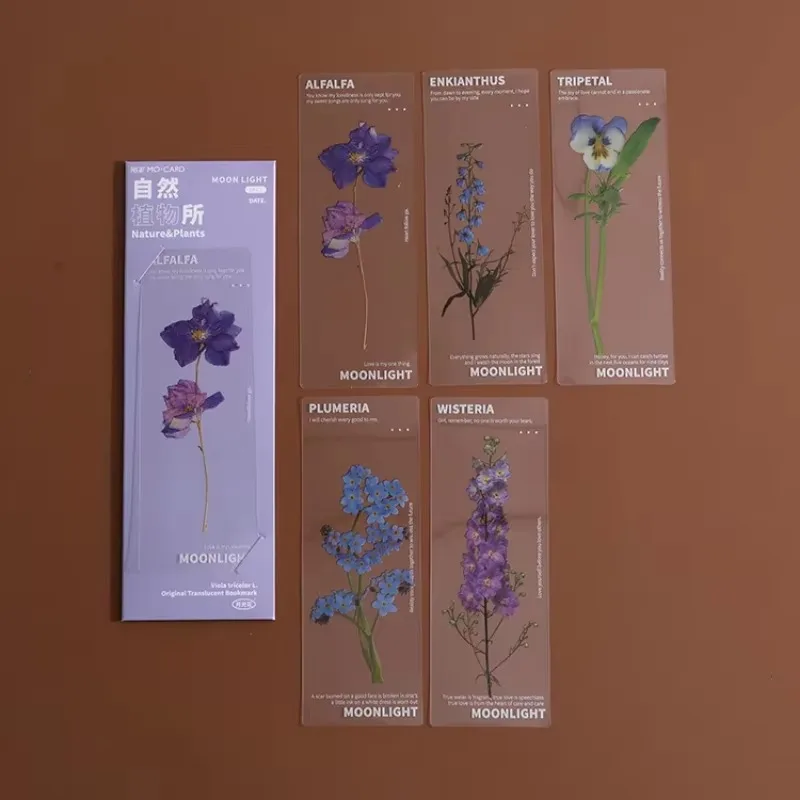 Bookmarks Stationery Supplies Floral Painting 5Pcs