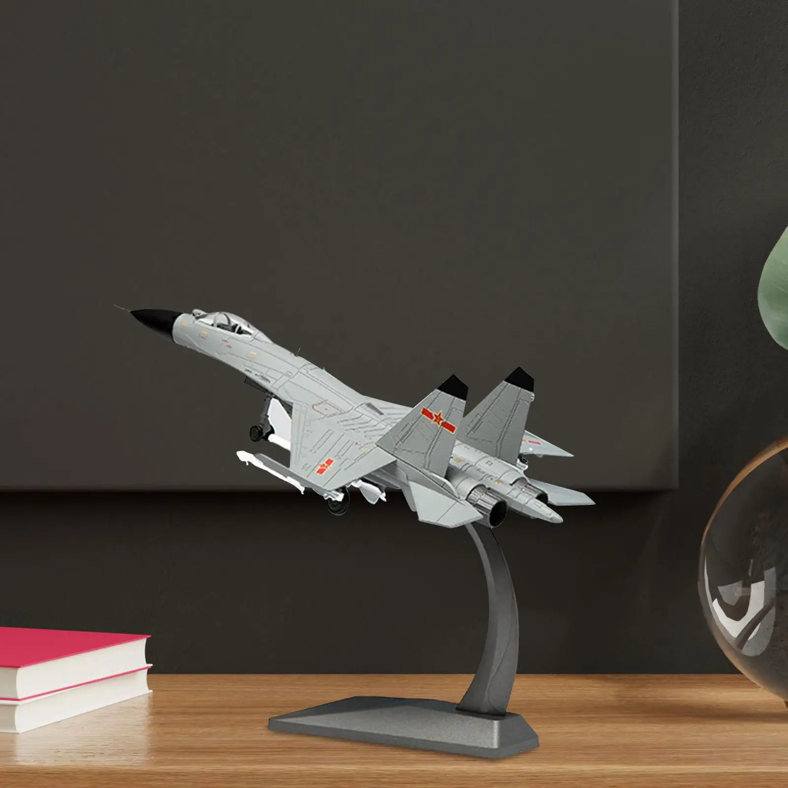 

1/72 Aircraft Plane Model Simulation Collection Ornament with Display Stand Tabletop Decor Diecast Model for Cafe Countertop Bar