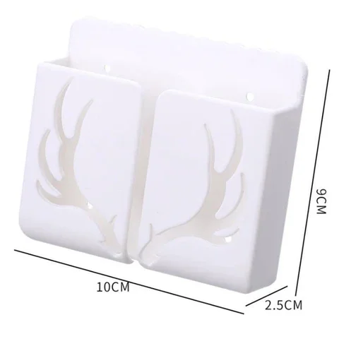 

Wall Mounted Storage Box for 1PC Remote Control Air Conditioning TV Phone Holder Organization