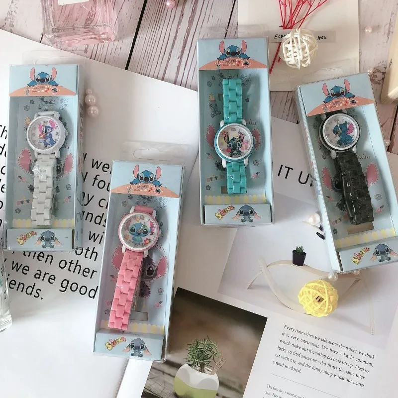 

Disney Anime Stitch Interstellar Watch Children Student Boys Girls Cartoon Cute Waterproof Boxed Ceramic Watch Birthday Gift
