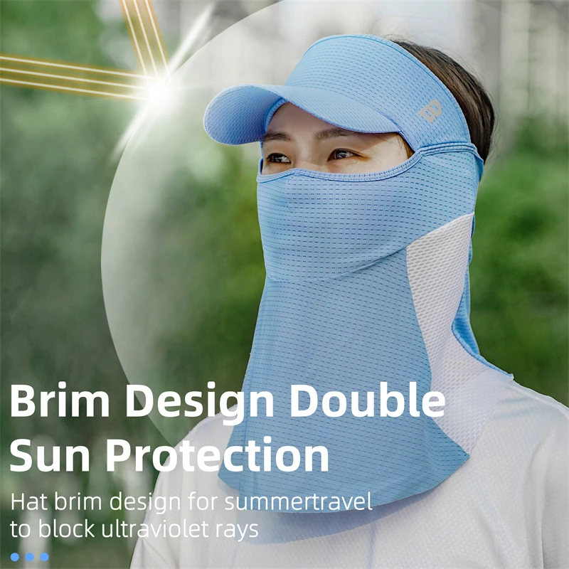 WEST BIKING Summer Cycling Sun Hat With Mesh Mask Neck Sun Protection  Spring Outdoor Hiking Fishing Golf Cap Cooling Sport Gear - AliExpress