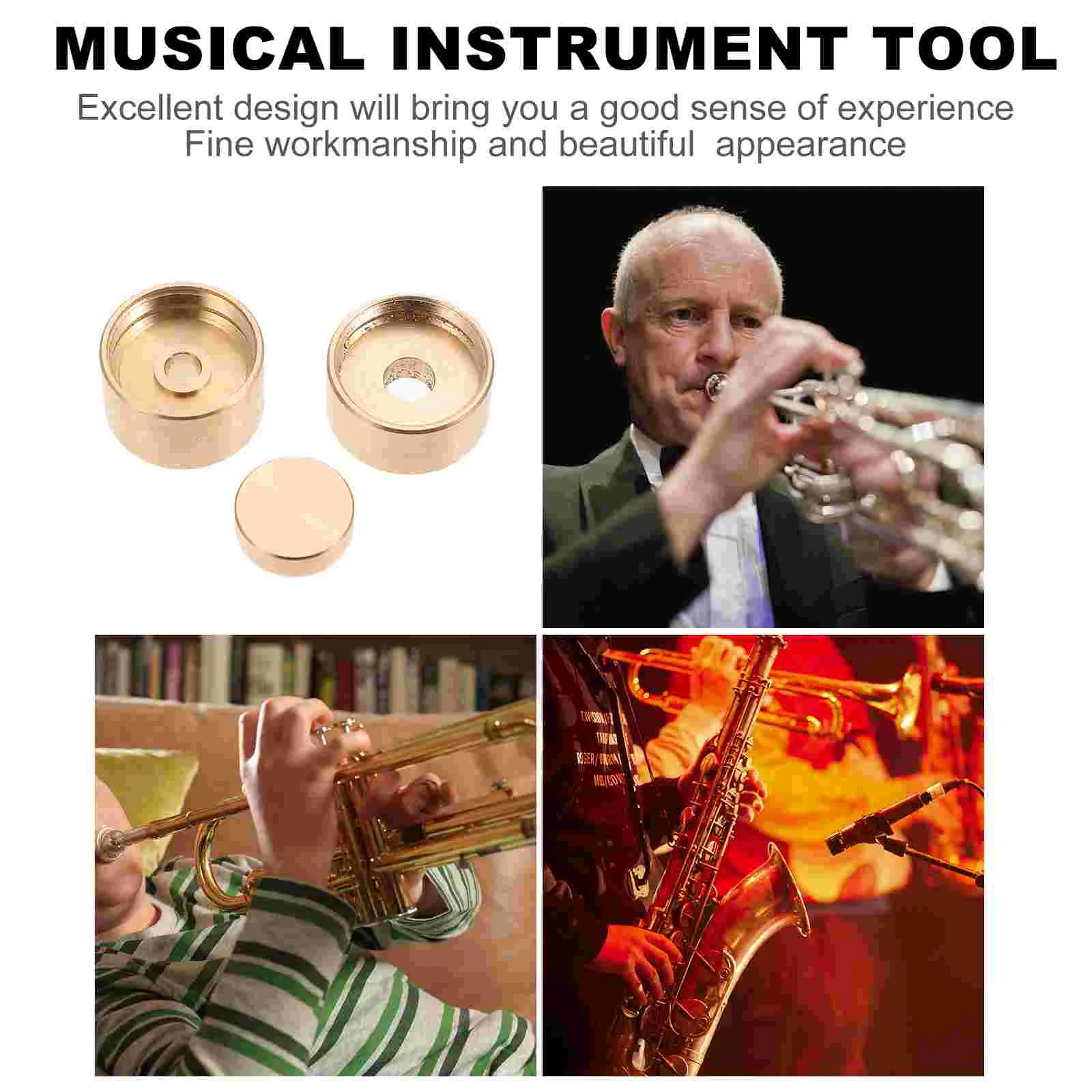 Trumpet Cornet Valve Piston Button Small Upper and Lower Cover Copper Musical Instrument