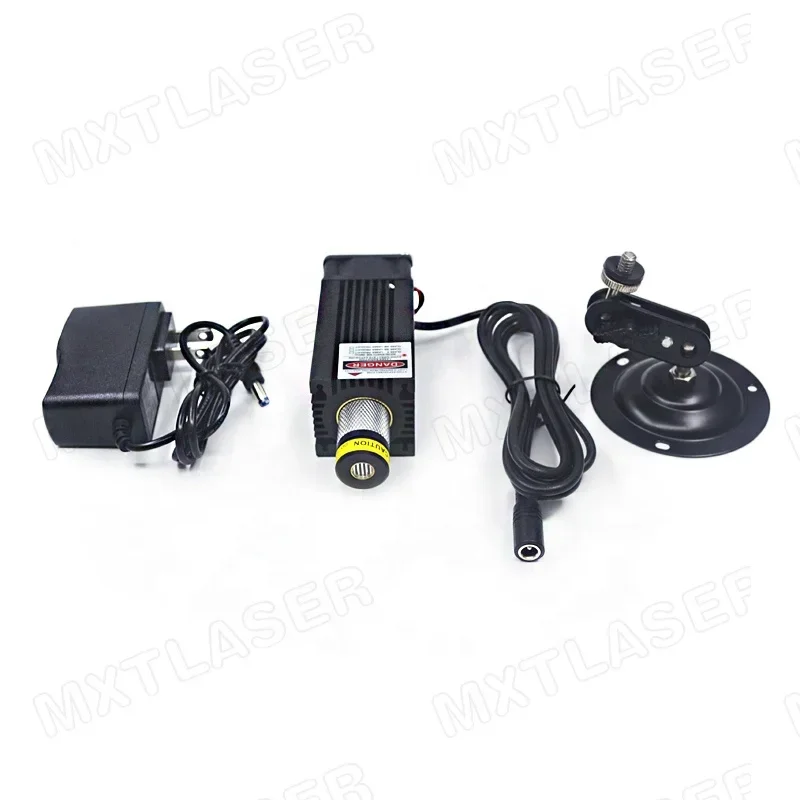 고출력 DOE 31라인 레이저 모듈, 초점 조절 가능 450nm 블루 라인 500mW 1000mW 1600mW, 냉각 팬 포함 (브래킷 및 어댑터 포함)