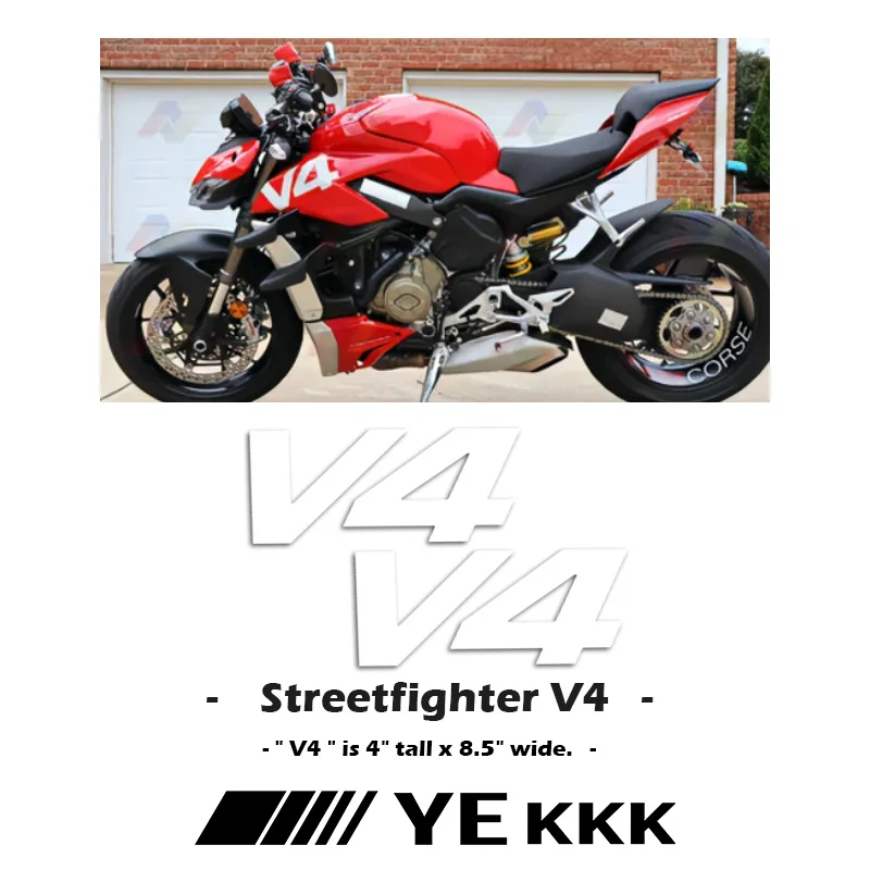 2019-2022 For Ducati Streetfighter V4 V4S Side Graphic Vinyl Decal FREE SHIP V4 Sticker Decal Cutout 4