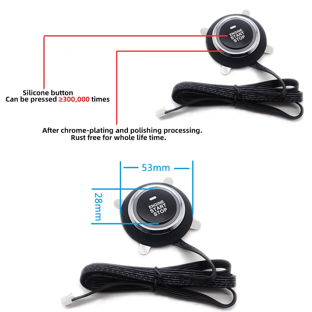 Universal Car Alarm Auto Start Stop System Remote Control Engine Ignition Autostart Kit Keyless Push Start System Car Accessorie car alarm kit car alarm remote control car remote starter car alarm