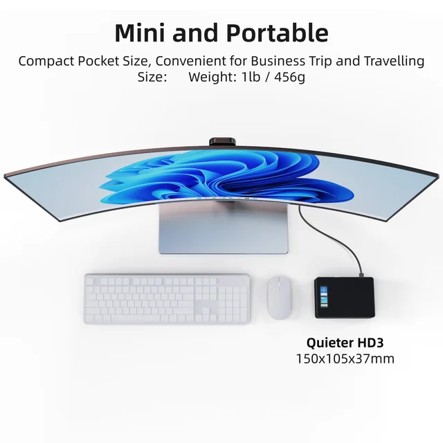 MeLE QuieterHD3 – Mini PC Windows 11 Pro, Intel Celeron N5105, 8