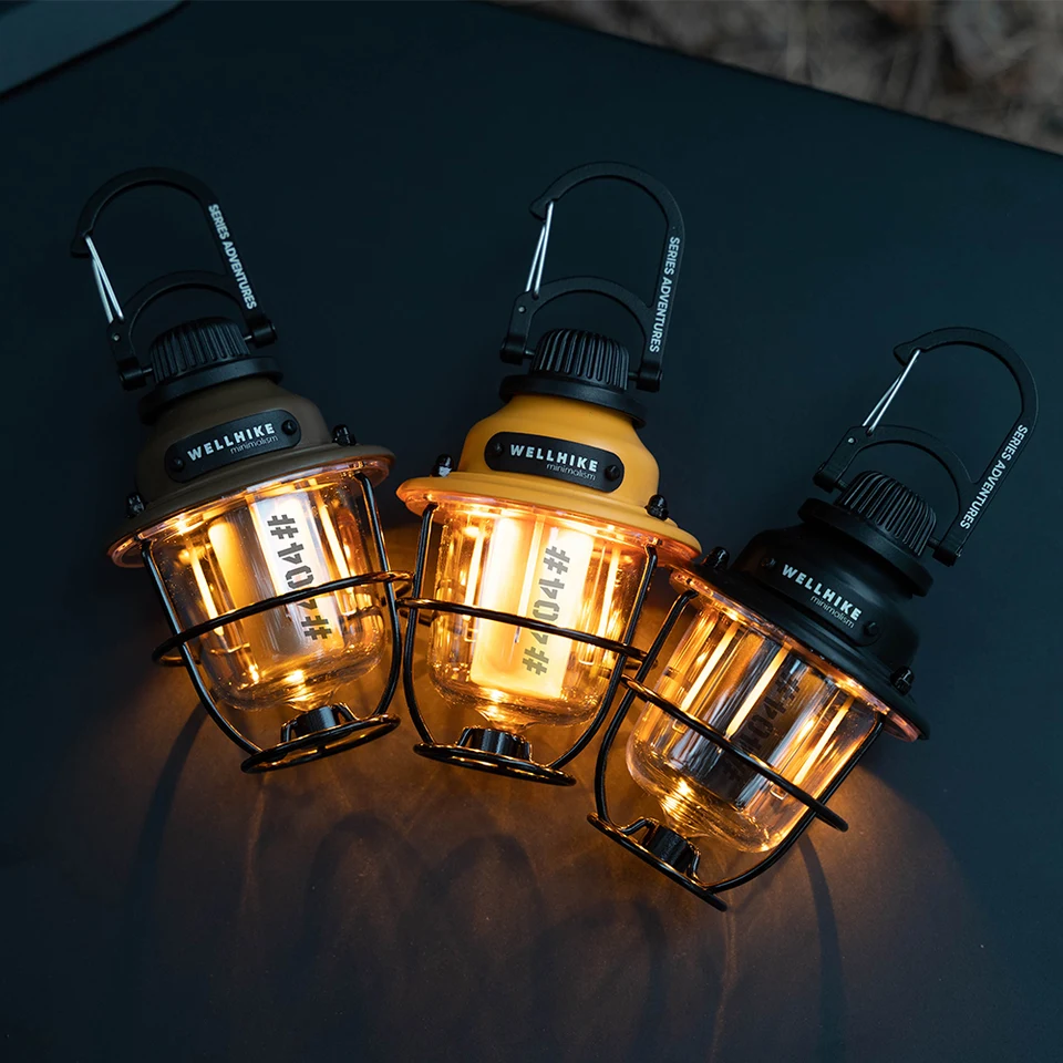 Lanterna Da Campeggio Retrò A LED Ricaricabile USB-C – 3 Modalità Luce, Dimmerabile, Con Gancio E Vano Batterie AA, IP44
