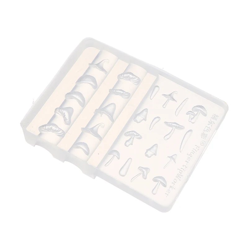 3D 버섯 네일 아트 실리콘 몰드 우아한 리본 패턴 스텐실 템플릿 DIY 조각 도구 매니큐어 액세서리 장식