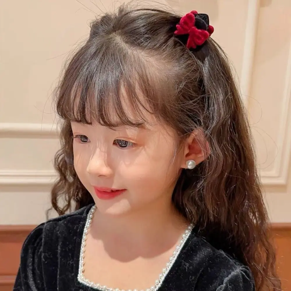 Fashion Heart Cat Ear Hairpin Bow Cartoon Children's Hair Clip Hair Accessories Small Hair Claw Velvet Hair Clip Travel