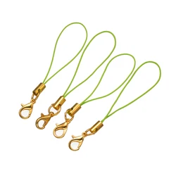 Vibrant Gold/Rhodium Charm Cord with Lobster Clasp for DIY Jewelry and Accessories Crafting - 50pcs (Fruit Green)