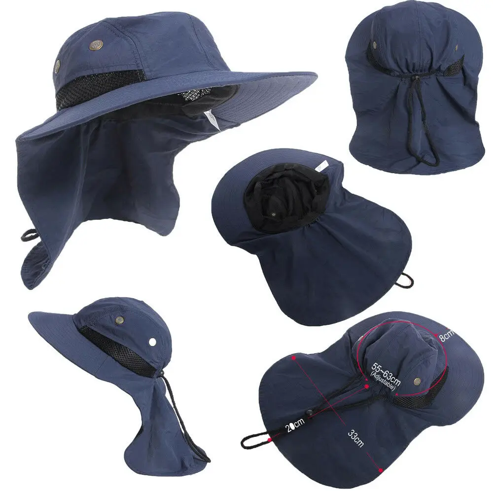 Outdoor Unisex Sun Protect Caps Bucket Hat Solid Casual Brim Sun Block Quick Drying Fishing Climbing Hat UV Protection Face Neck sun hat fisherman hat sun protection hat