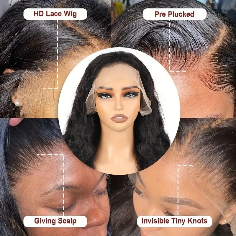 Body wave wigs human hair 40 inch Natural HD Lace wigs 220 density 100 real Brailian Frontal Lace human hair wigs for women