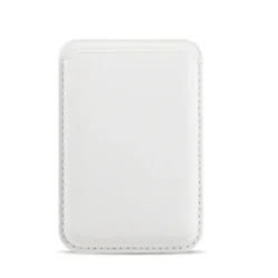 Premium Magnetic Leather Wallet Phone Case - Elegant Card Holder Bag Cover Accessory - Leather (White)