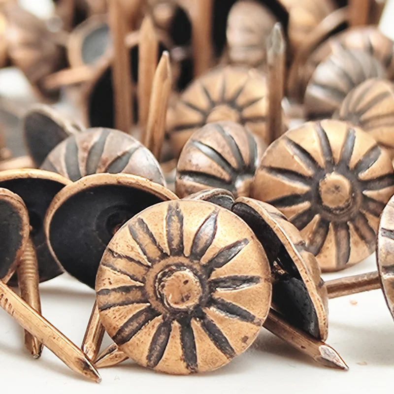 40pcs/80pcs 11x16mm Decoration Iron Tack Nails for Furniture Sofa Box Wooden Craft Antique Vintage Decorative Upholstery Studs