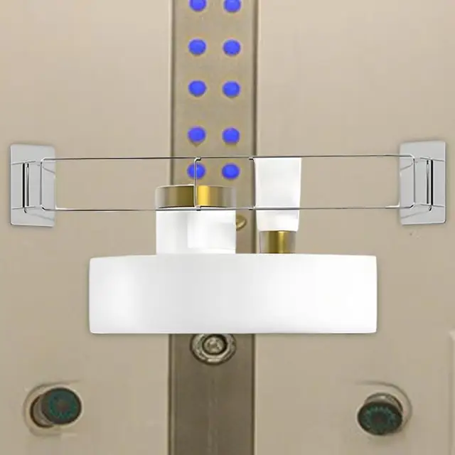 RV Shower Corner Bar Telescopic Storage Rod 2