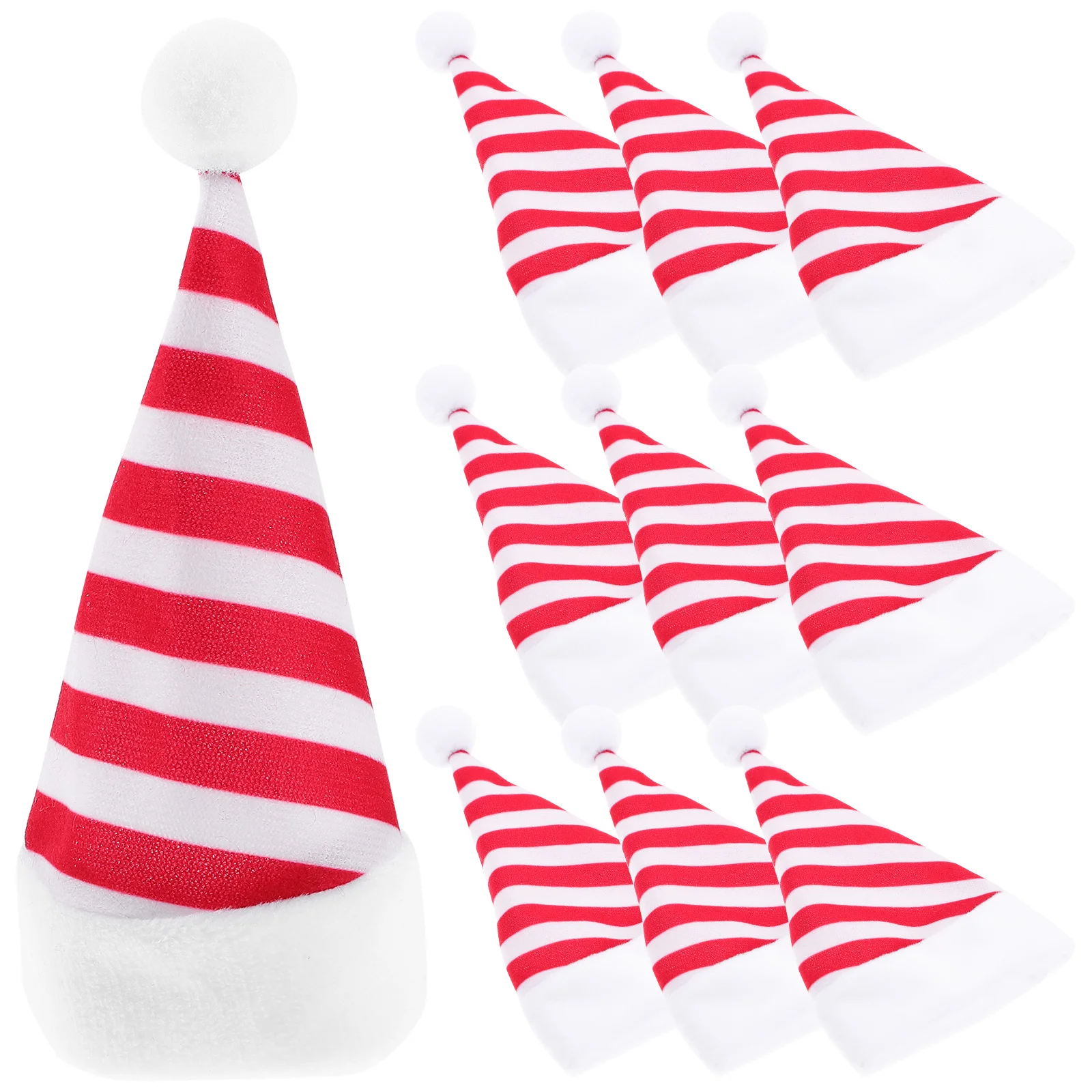 

Mini Santa Claus Lollipop Hat Christmas Candy Cover Cutlery Holders Cup Bottle Cover Xmas New Year Decoration