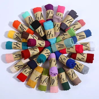 2024 Moda Donna Sciarpa di lino in cotone Estate Pashmina Scialli e involucri Sciarpe lunghe morbide e solide Foulard femminile Hijab musulmano 1