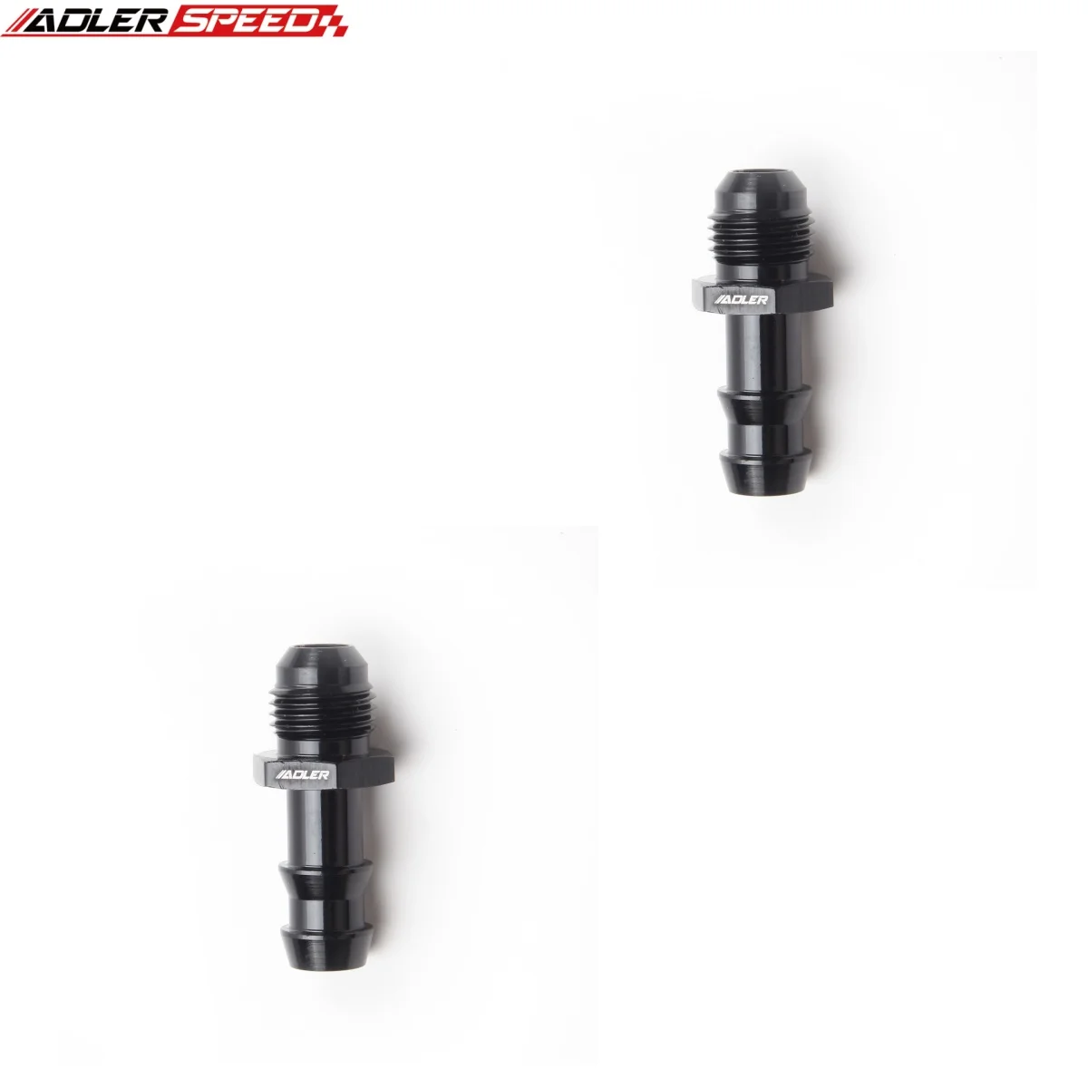 2개 ADLERSPEED 4AN 6AN 8AN 10AN 12AN AN16 남성용 4mm 6mm 8mm 10mm 바브 스트레이트 호스 피팅 블랙