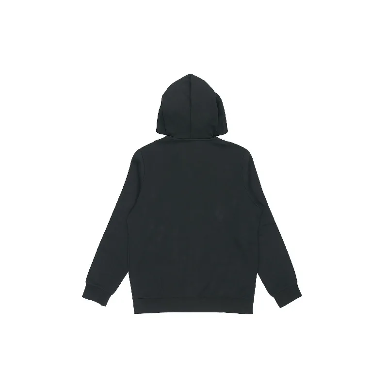 adidas ESSENTIALS 남성용 블랙 3-스트라이프 후드 재킷 플리스 웜 러닝 지퍼 아우터웨어-DQ3101