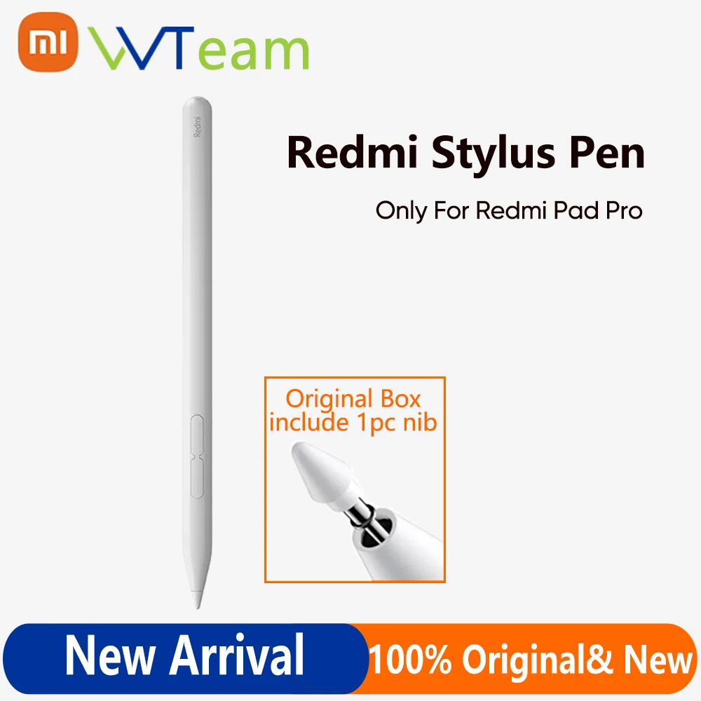 thumbnail image 1 of Lápiz óptico original Xiaomi Redmi para tableta Redmi Pad Pro, lápiz inteligente de 4096 niveles con detección de dibujo y escritura, carga tipo C de 80 mAh, 1 of 4