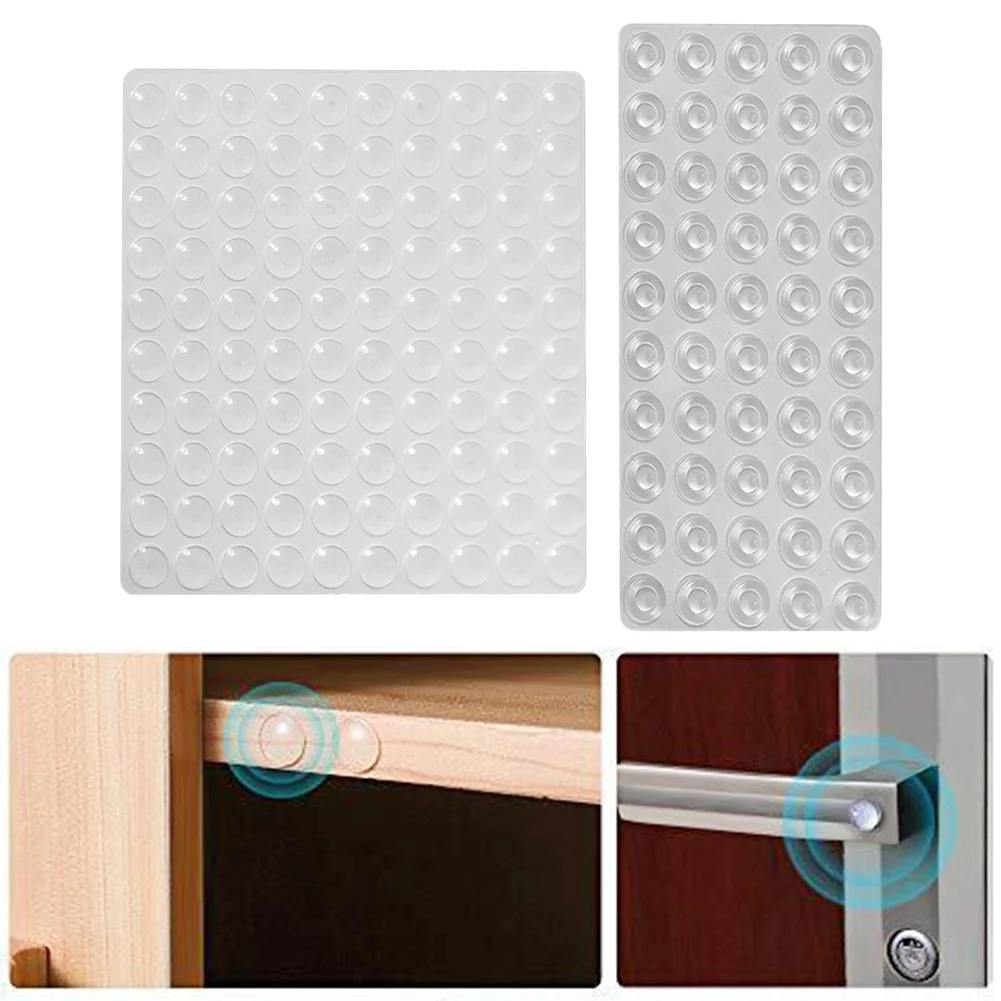 Round Clear Self Adhesive Silicone Rubber Bumpers Soft Transparent Anti Slip Shock Absorber Feet Pads Dampe 50/100 Pcs .