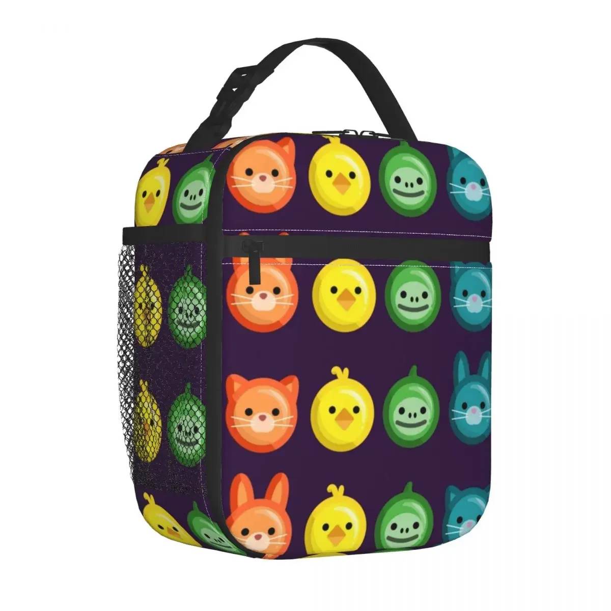 

Friendly Animal Rainbow Buttons Insulated Lunch Bag Large Lunch Container Thermal Bag Lunch Box Tote Office Outdoor Bento Pouch